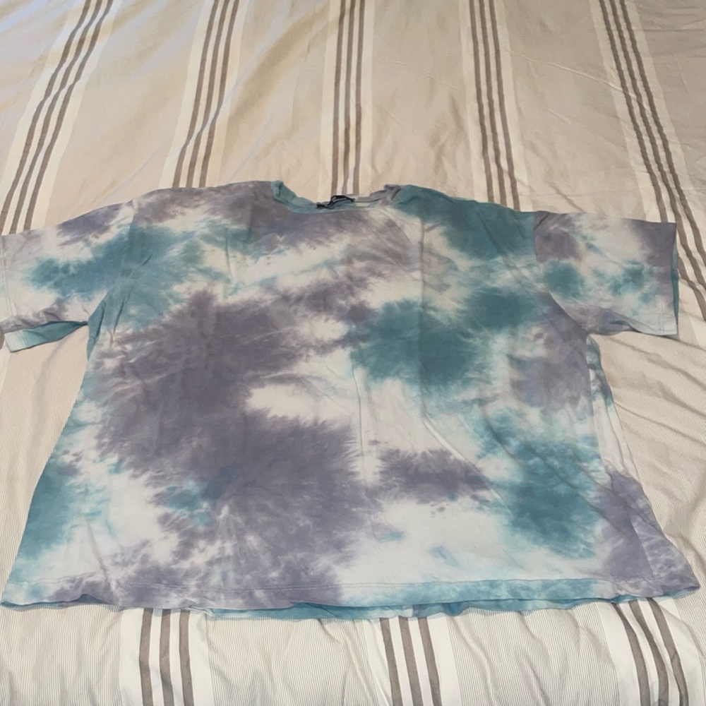 Oversized Rae Mode tie-dye purple and blue t-shirt